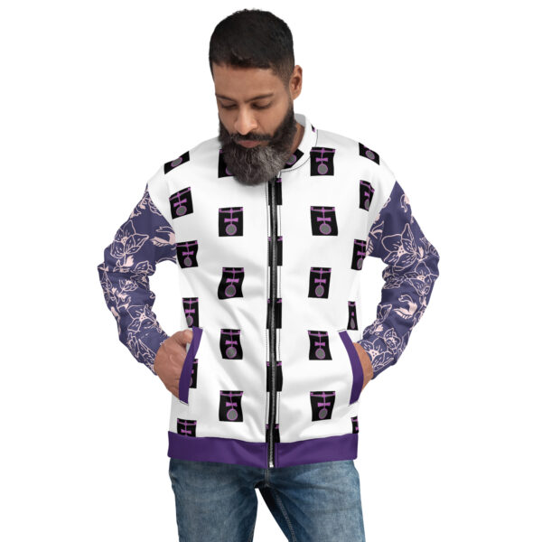 Tan Printz All-Over Print Yoga Collection Unisex Bomber Jacket